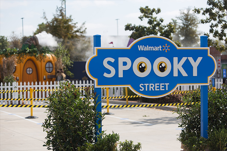 Walmart Transforms Parking Lots into Halloween-Themed Streets